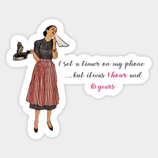 Retro 1950s Housewife - Kitchen Disaster Sticker